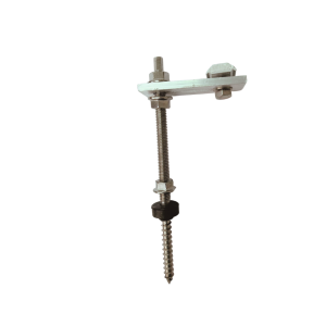 GRAMPO DE FIXAÇÃO  PARAFUSO PRISIONEIRO M10X200 INOX P/ MADEIRA - GDFIX