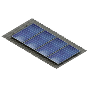 CONJUNTO FIXAÇÃO FIBROCIMENTO (MADEIRA) - 3 PAINEIS - 100W / 155W - GDFIX