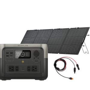 ESTAÇÃO DE ENERGIA ECOFLOW RIVER 2 MAX 220V+ PAINEL 220W EF-FOLD-P220-04