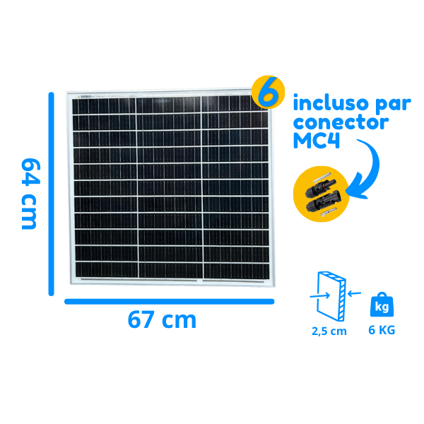 PLACA SOLAR 60W - RSM060M